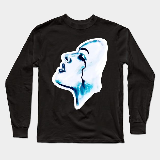 Beautiful Crying Face Long Sleeve T-Shirt by sparkling-in-silence